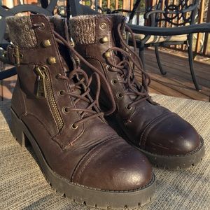 Brown Combat Boots